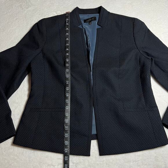 Talbots Wool Blend Micro Dot Blazer Jacket Size 12 Modest Career Corpcore - Picture 11 of 11